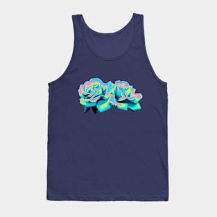 Aqua Rose Tank Top